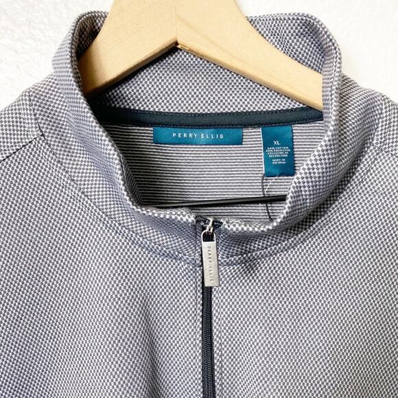 Perry Ellis Charcoal Heather Long Sleeve Men Jacket Size XL Brand New - Picture 3 of 4